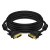 GCR Кабель PROF 5.0m DVI-D, черный, GOLD, ферритовые кольца, OD 8.5mm, 28 AWG, DVI/DVI, 25M/25M, двойной экран Greenconnect GCR-54235