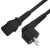 GCR Кабель питания 0.5m, Евровилка угловая - С13, 3*0,75mm, черный, GCR-54240 Greenconnect GCR-54240