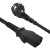 GCR Кабель питания 0.5m, Евровилка угловая - С13, 3*0,75mm, черный, GCR-54240 Greenconnect GCR-54240