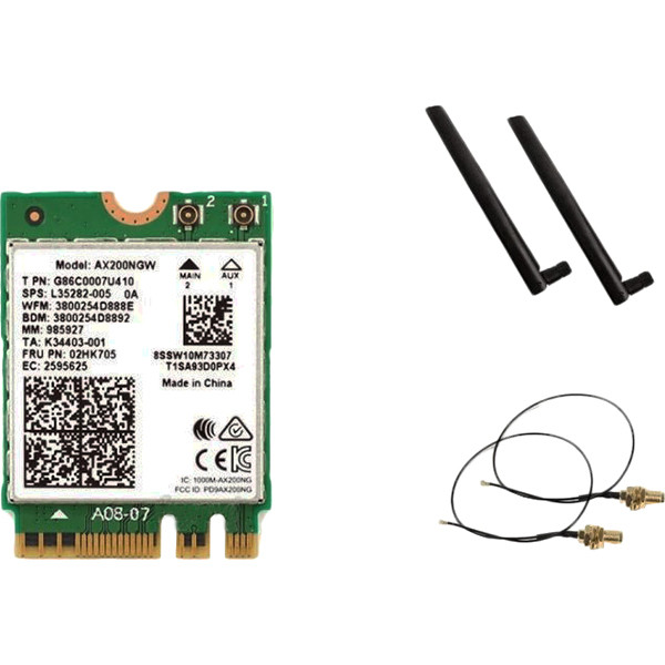Плата сетевого контроллера Адаптер Intel Wi-Fi 6 AX200 (AX200.NGWG.NV)