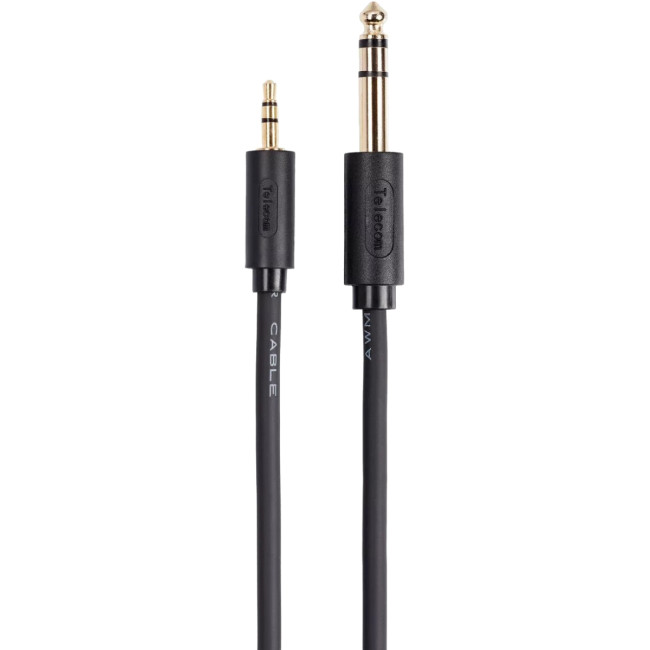 Кабель-адаптер Адаптер-переходник Telecom jack 6.35 mm M/Jack 3.5 mm M (TAV6165-3M)
