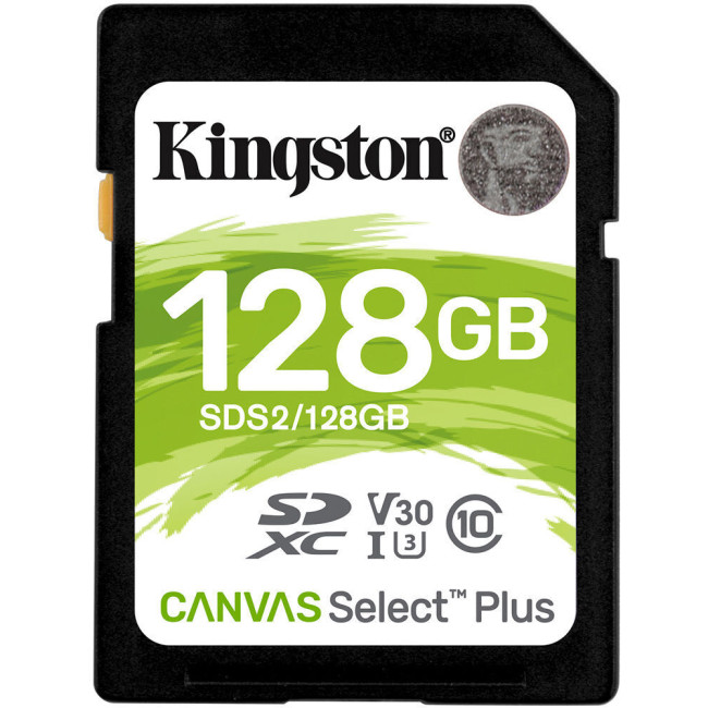 Карта памяти  Kingston 128GB SDXC Canvas Select Plus 100R C10 UHS-I U3 V30 Kingston SDS2/128GB