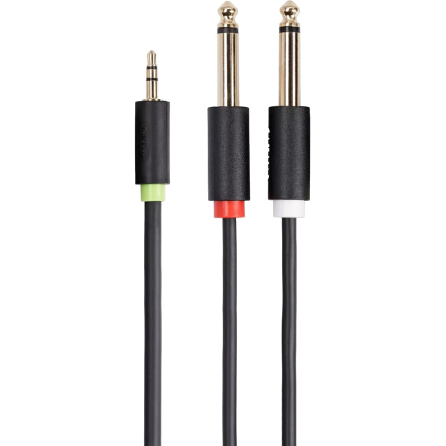 Кабель-адаптер Адаптер-переходник Telecom Jack 3.5 mm M/2 x jack 6.35 mm M (TAV6168-3M)