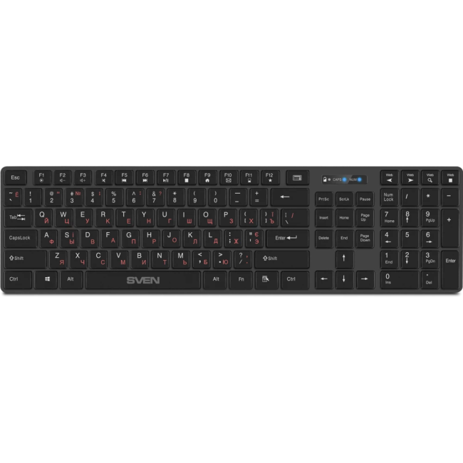 Беспроводная клавиатура SVEN KB-E5300W графит (109 кл.+12Fn) Sven KB-E5300W (SV-021139)