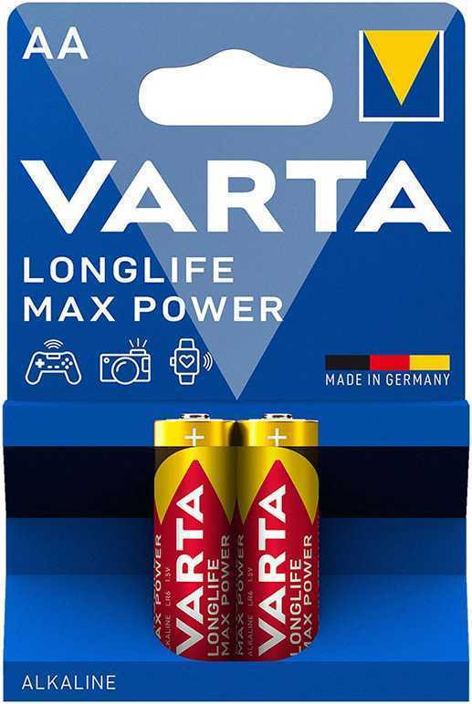 Батарейка AA Батарейка Varta LONGLIFE MAX POWER (MAX TECH) LR6 AA BL2 Alkaline 1.5V (4706) (2/40/200) (04706101412)