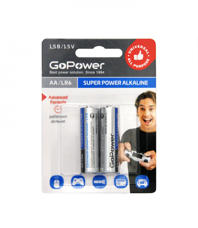 Батарейка AA Батарейка GoPower LR6 AA (00-00019861)