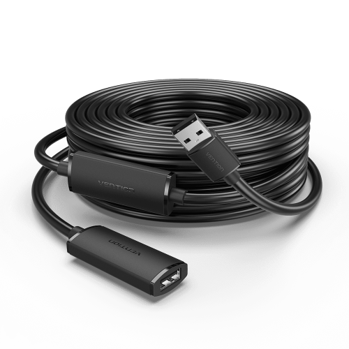 Активный кабель-удлинитель Vention USB 2.0 AM/AF с усилителем - 5м Черный Vention CBKBJ