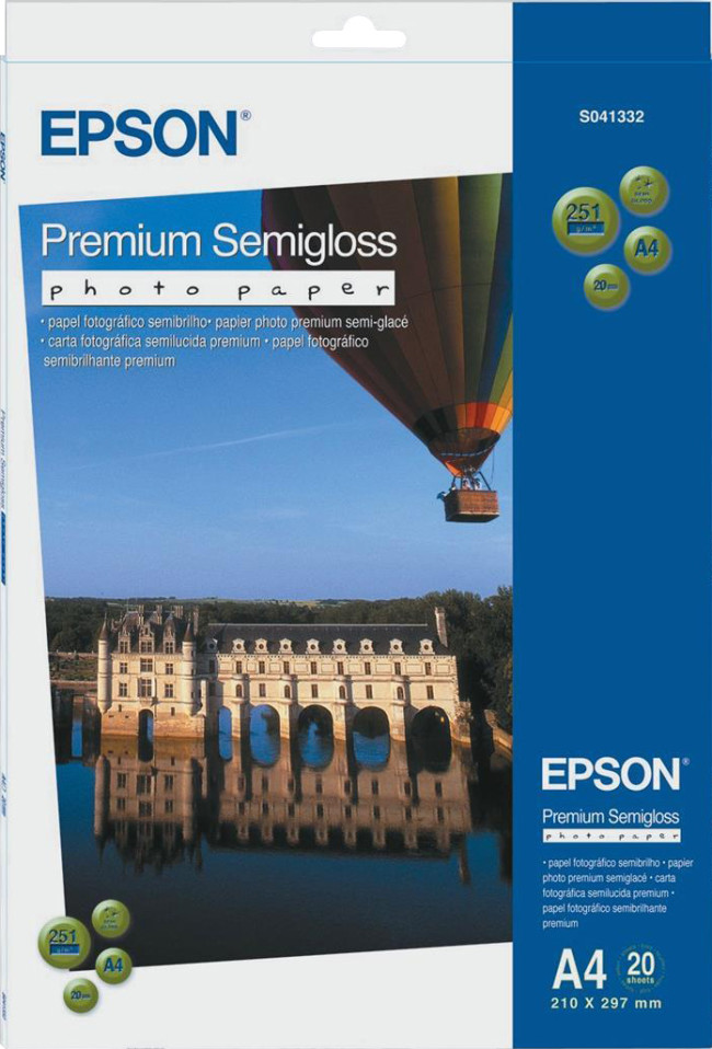 Бумага Epson Premium Semigloss Photo Paper A4