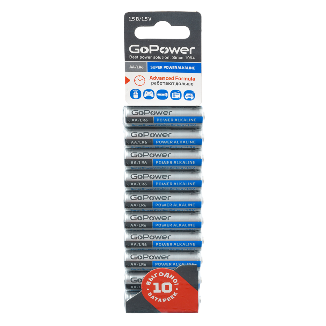 Батарейка AA Батарейка GoPower LR6 AA (00-00019863)