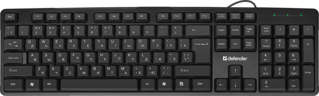Defender  Проводная клавиатура Next HB-440 RU,черный,полноразмерная USB Defender Next HB-440