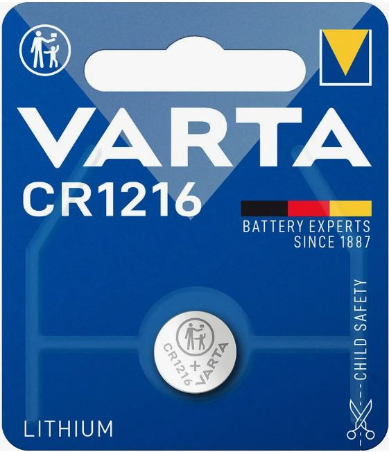 Батарейка CR1216 Varta PRIMARY LITHIUM CR1216 (06216101401)