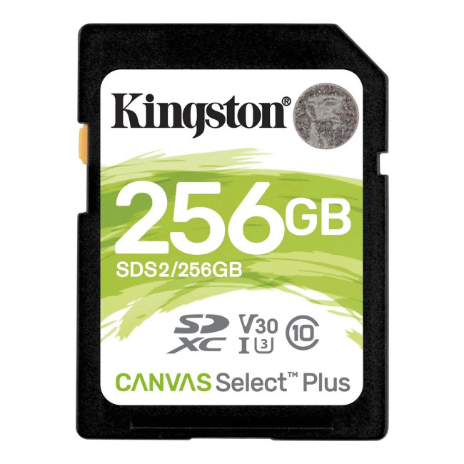 Карта памяти  Kingston 256GB SDXC Canvas Select Plus 100R C10 UHS-I U3 V30 Kingston SDS2/256GB