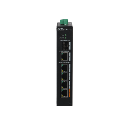 Защищенный 4-портовый РОЕ коммутатор, неуправляемый Dahua DH-PFS3106-4ET-60