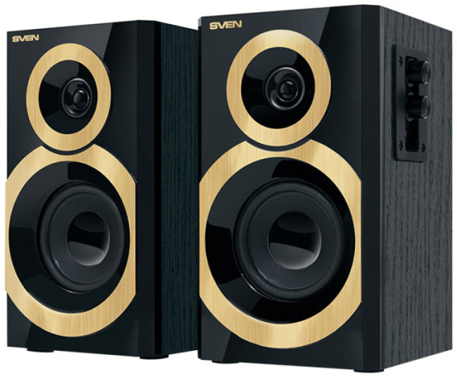 SVEN SPS-619 GOLD, чёрный, акустическая система 2.0, мощность 2х10 Вт(RMS) SVEN SPS-619 Gold