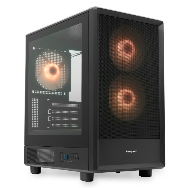 Корпус без блока питания HSPD  M310-TGBK-ARGB