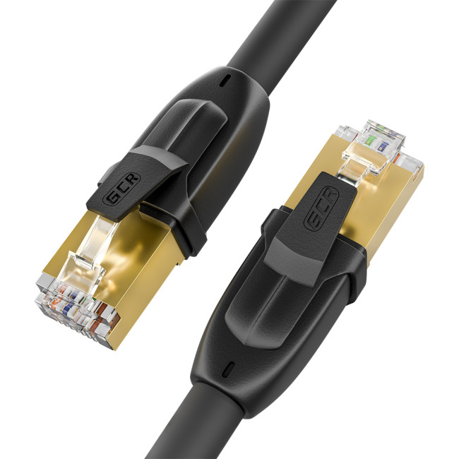 GCR Патч-корд PROF прямой 7.5m, FTP медь кат.6, позолоч. контакты и  коннектор, 25 AWG, Deluxe ethernet high speed 10 Гбит/с, RJ45, T568B, GCR-52548 Greenconnect GCR-52548 FTP кат.6, 7.5 м