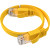 GCR Патч-корд PROF плоский прямой 3.0m, UTP медь кат.6, желтый, 30 AWG, ethernet high speed 10 Гбит/с, RJ45, T568B, GCR-52829 Greenconnect GCR-52829 UTP кат.6, 3 м