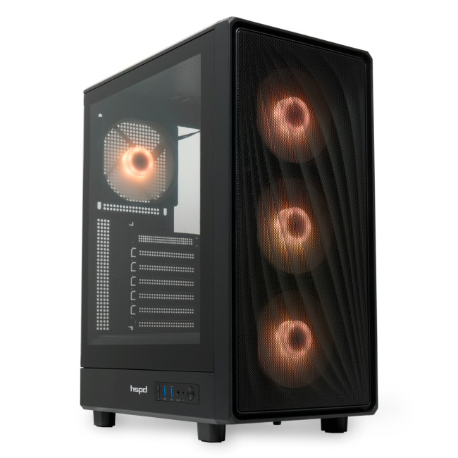 Корпус без блока питания HSPD M510-TGBK-ARGB