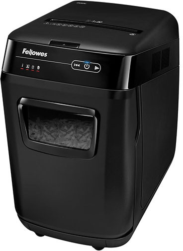 Шредер Fellowes® AutoMax® 200C, автоподача, DIN P-4, 4х38мм, 200 лст. авто, 10 ручн., 32 лтр., автор, шт Fellowes AutoMax 200C