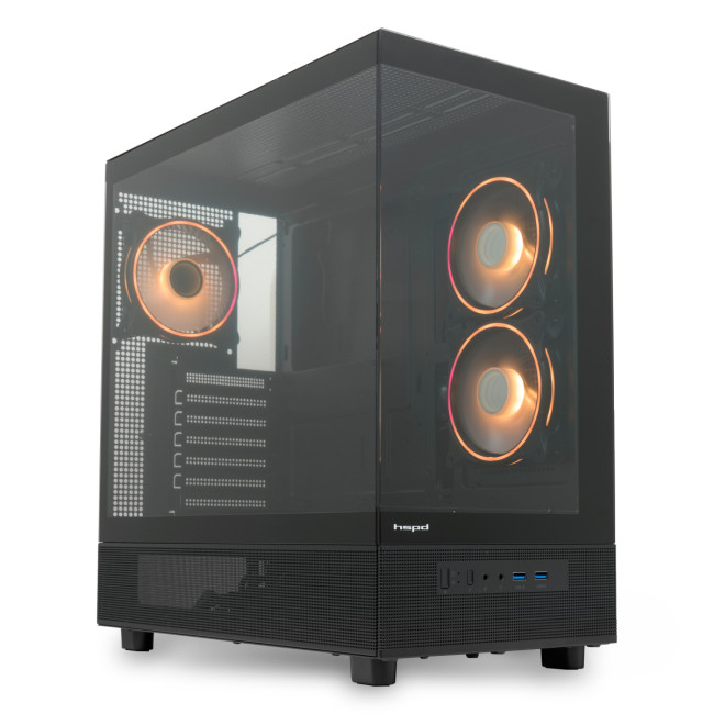 Корпус без блока питания HSPD F710-TGBK-ARGB