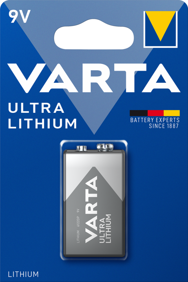 Батарейка Крона Varta ULTRA Крона 6FR22 BL1 Lithium 9V (6122) (1 / 10 / 50)
