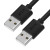 GCR Кабель 0.3m USB 2.0, AM/AM, черный, 28/28 AWG, экран, армированный, морозостойкий Greenconnect USB 2.0 AM - USB 2.0 BM 0.3м