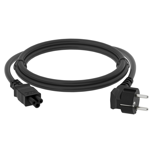 GCR Кабель питания для ноутбука 3.0m, Евровилка угловая - С5, черный, 3*0,5mm, GCR-54408 Greenconnect GCR-54408