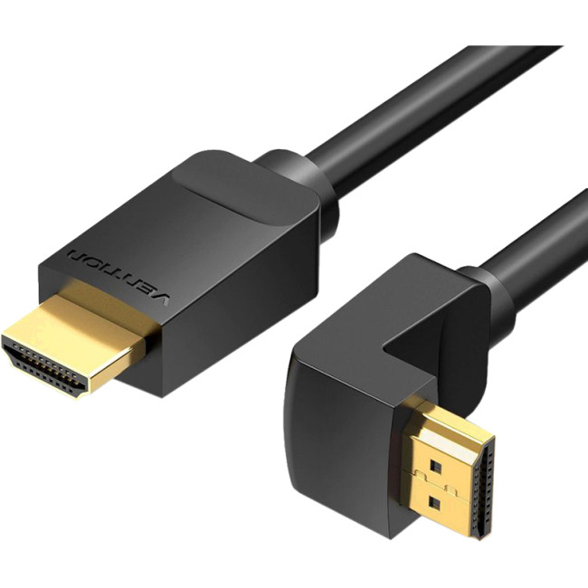 Кабель Vention HDMI High speed v2.0 with Ethernet 19M/19M угол 270 - 2м Кабель Vention HDMI(m)/HDMI(m) - 2 м (AAQBH)
