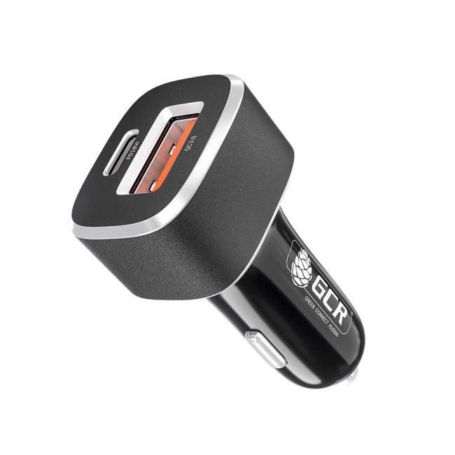 GCR Автомобильное зарядное устройство на 2 USB порта [AF+TypeC], QuckCharge 3.0 + Power Delivery 18W, GCR-52281 Greenconnect 2 USB порта [AF+CF], QuckCharge 3.0 + Power Delivery 18W GCR-52281