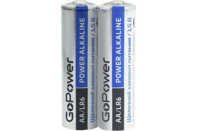 Батарейка AA GoPower LR6 AA Shrink 2 Alkaline 1.5V (00-00015599)