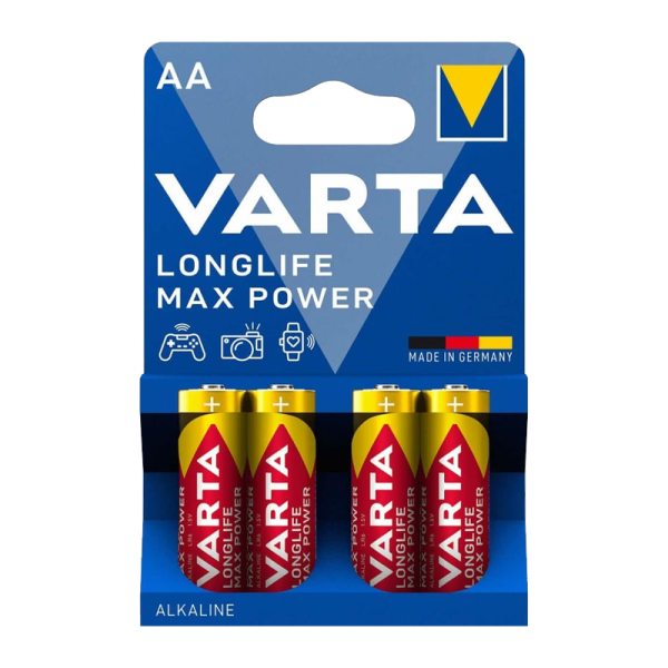 Батарейка AA Varta LONGLIFE MAX POWER (MAX TECH) LR6 AA BL4 Alkaline 1.5V