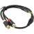 Переходник-разветвитель Vention гибкий Jack 3.5 mm M/2RCA F - 0.3 м Чёрный Разветвитель Vention mini jack 3.5 mm(m)/RCA(f) - 0.3 м (VAB-R02-B030)
