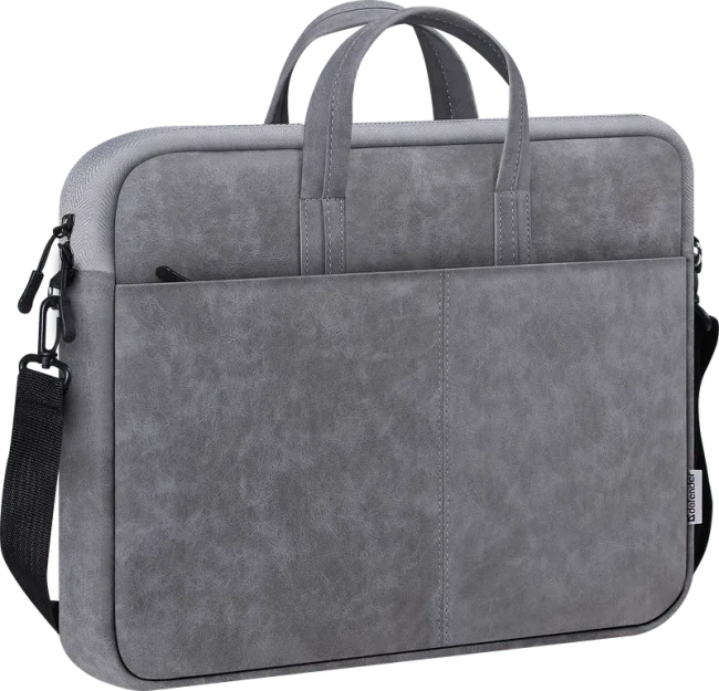 Defender Сумка для ноутбука Solid 15.6" PU кожа, серый, карман Defender 26088