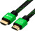 GCR Кабель 1.5m HDMI 2.0, BICOLOR нейлон, AL корпус зеленый, HDR 4:2:2, Ultra HD, 4K 60 fps 60Hz/5K*30Hz, 3D, AUDIO, 18.0 Гбит/с, 28AWG. GCR-52161 Greenconnect HDMI (m) - HDMI (m) 1.5м