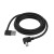 Greenconnect Кабель 0.5m USB 2.0, AM угловой/BM угловой, черный, 28/28 AWG, экран, армированный, морозостойкий, GCR-AUPC5AM-BB2S-0.5m Greenconnect USB 2.0 Type-AM - USB 2.0 Type-BM 0.5м