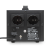 Стабилизатор POWERMAN AVS 1000D, черный, ступенчатый регулятор, цифровые индикаторы уровней напряжения, 1000ВА, 140-260В, максимальный входной ток 7А, 2 евророзетки, IP-20, напольный,  200мм х 150мм х 140мм, 2,3 кг. POWERMAN AVS 1000D