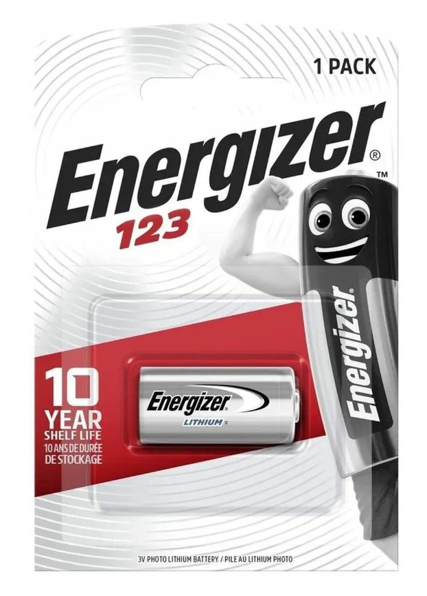 Батарейка CR123A Energizer E300777602, CR123A