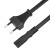 GCR Кабель питания 2.0m, CEE 7/16 / IEC C7, черный, 2*0,5mm, GCR-54294 Greenconnect GCR-54294