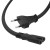 GCR Кабель питания 0.5m, CEE 7/16 / IEC C7, черный, 2*0,5mm, GCR-54291 Greenconnect GCR-54291