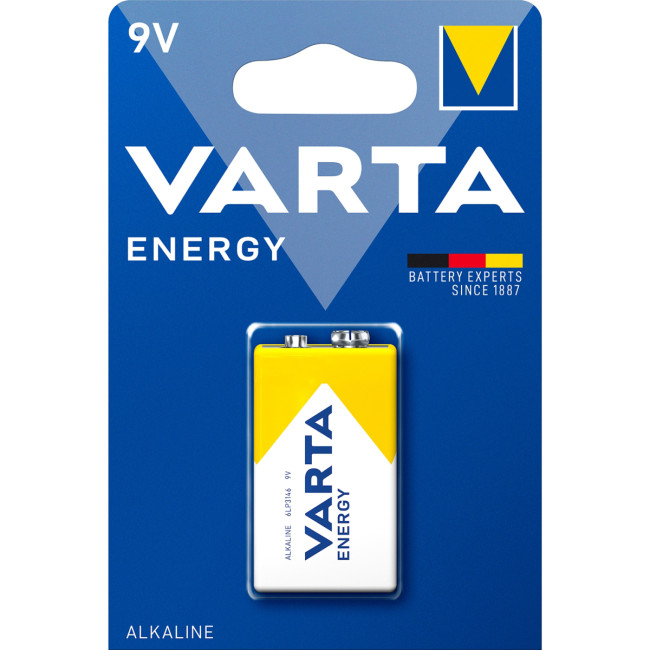 Батарейка Крона Varta ENERGY 6LR61 9-Volt-Block (Krona) (04122229411)