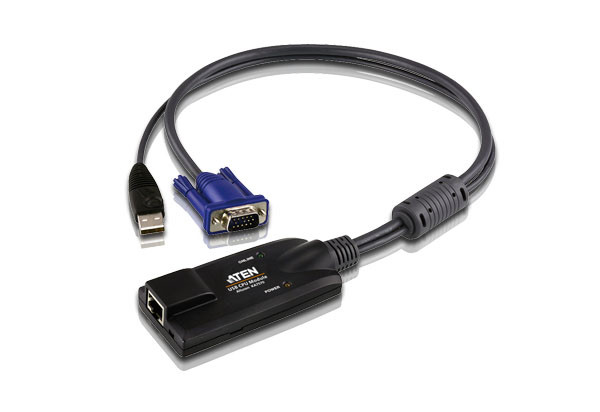 Модуль удлинителя, SVGA+KBD+MOUSE USB,  40 метр., для подкл. комп. к перекл. макс.разреш. 1600х1200, RJ45+HD-DB15+USB A-тип, Female+2xMale, без Б.П., (DDC2B)/ATEN ATEN KA7570